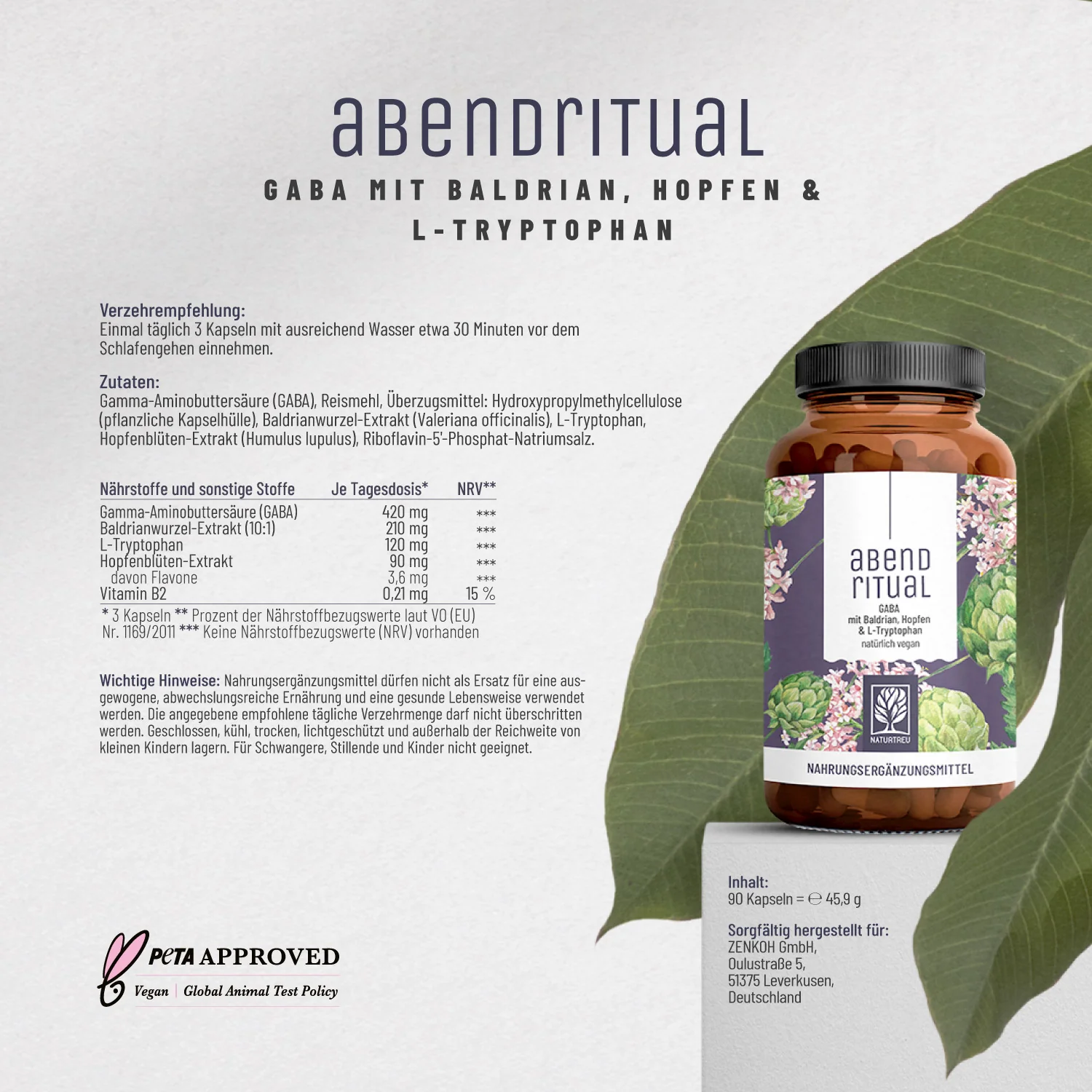 Abendritual: GABA mit Baldrian, Hopfen & L-Tryptophan - Image 10