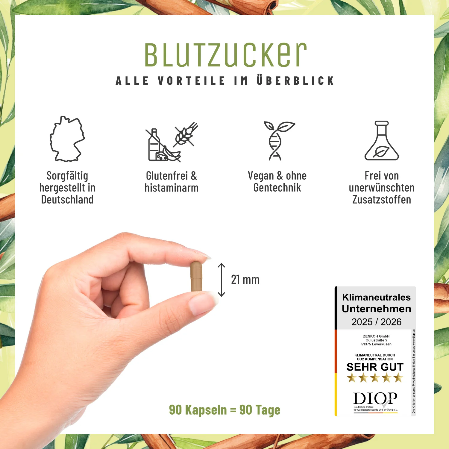 Blutzucker: Komplex mit Zimt, Inositol & Olivenblatt - Image 6