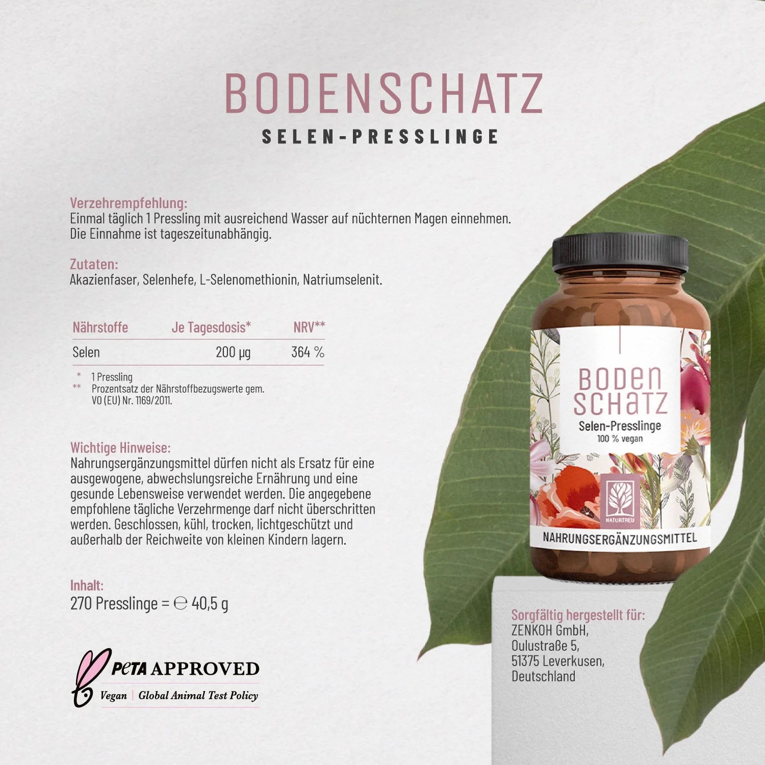 Bodenschatz Wundervoll Paket: Selen-Presslinge & Zink-Komplex - Image 10