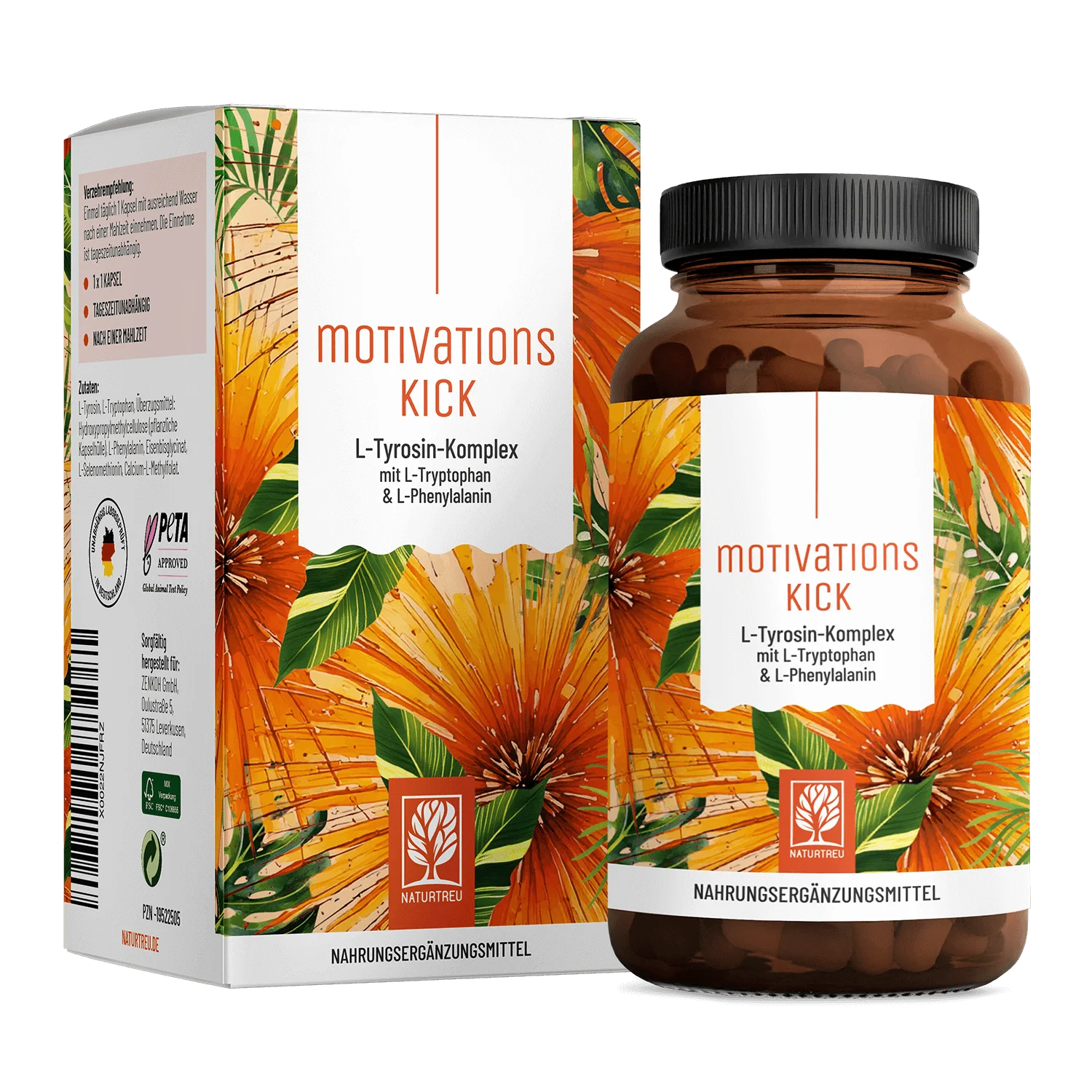 Motivationskick: L-Tyrosin-Komplex mit L-Tryptophan & L-Phenylalanin