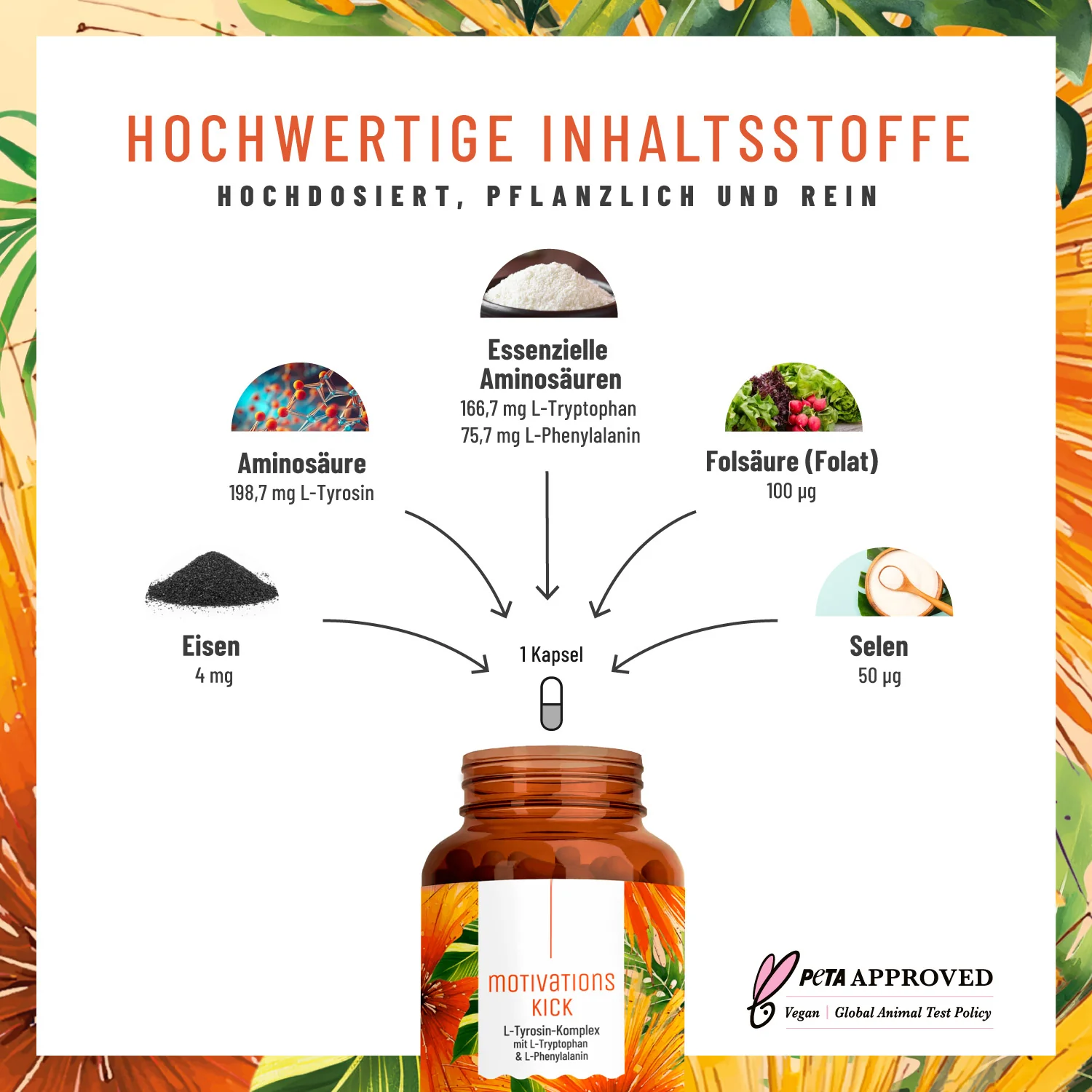 Motivationskick: L-Tyrosin-Komplex mit L-Tryptophan & L-Phenylalanin - Image 2
