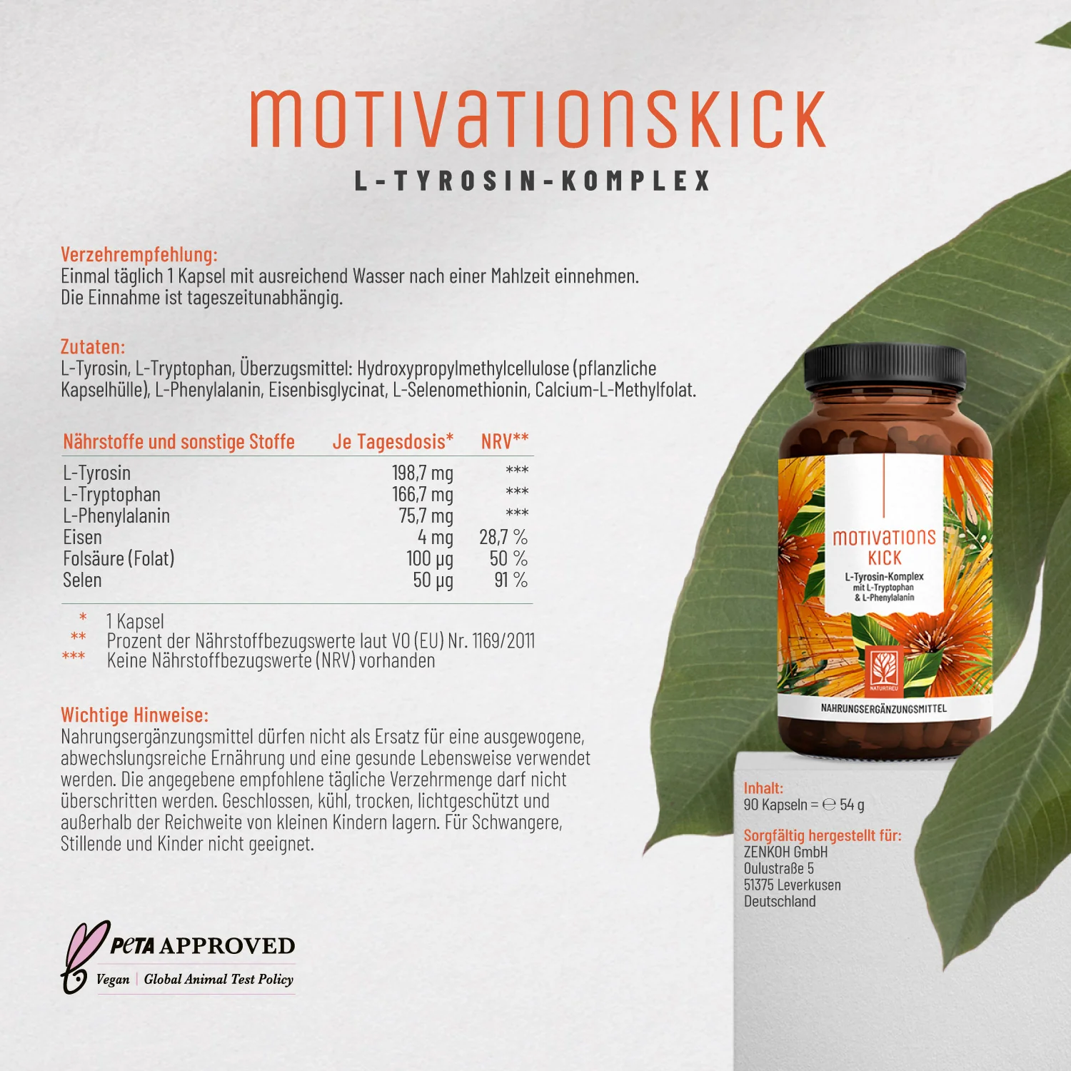 Motivationskick: L-Tyrosin-Komplex mit L-Tryptophan & L-Phenylalanin - Image 9