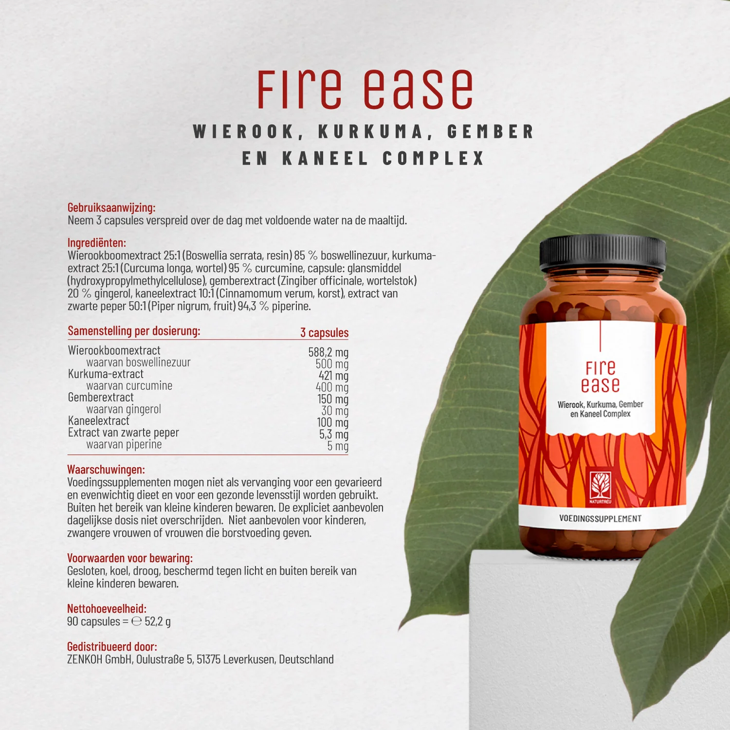 Fire Ease: Kurkuma-wierrook-complex met gember en kaneel - Image 8