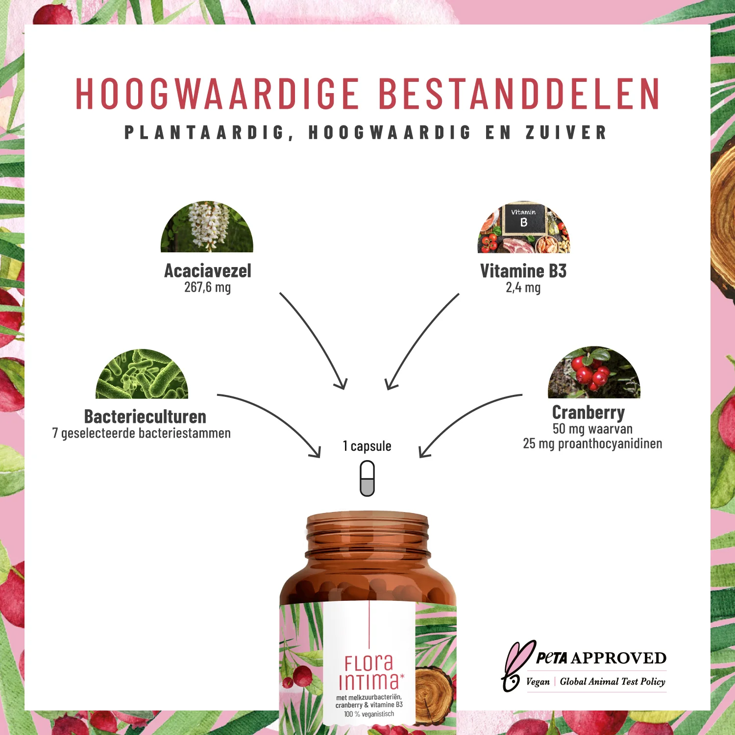 Flora Intima: Met melkzuurbacteriën, cranberry & vitamine B3 - Image 2