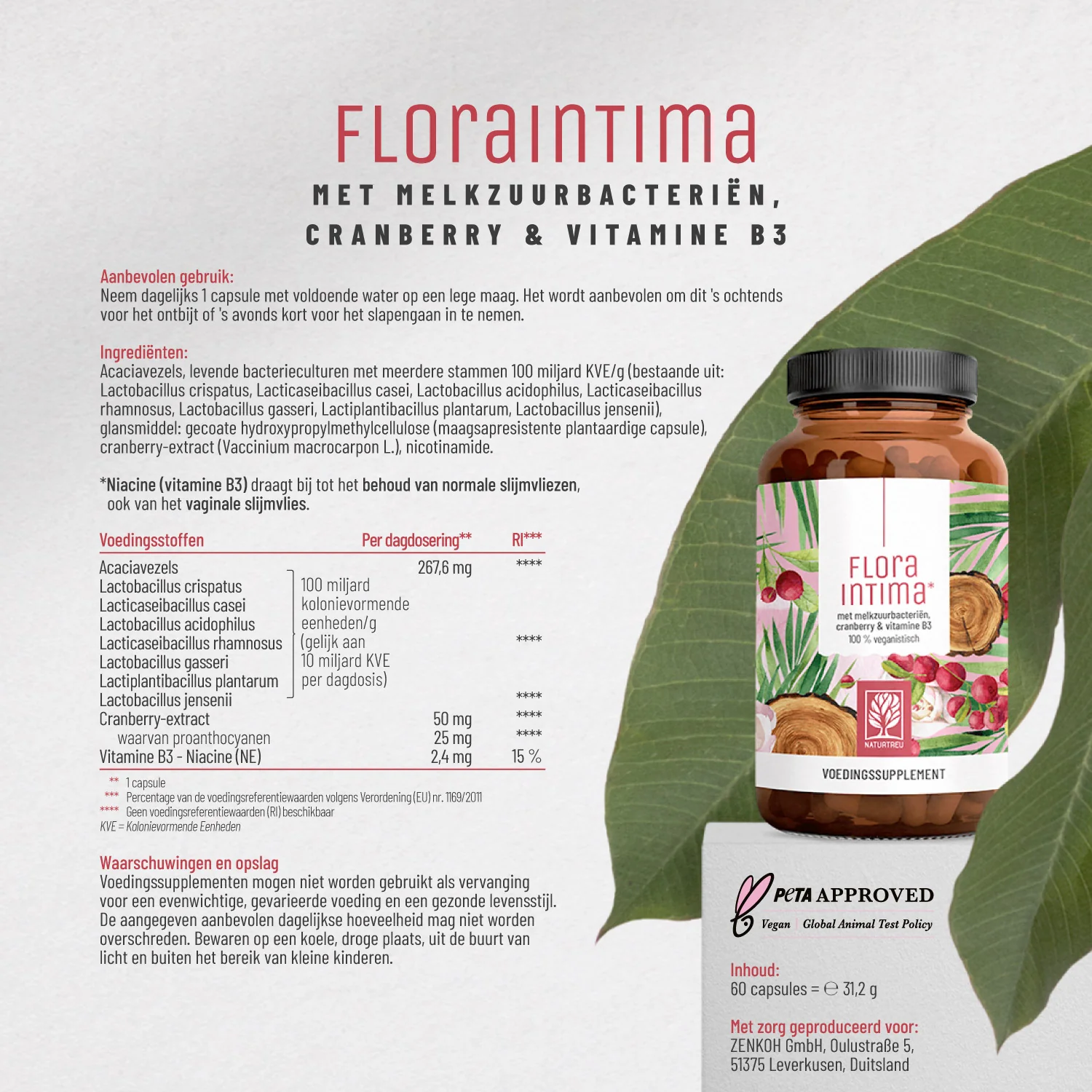 Flora Intima: Met melkzuurbacteriën, cranberry & vitamine B3 - Image 8