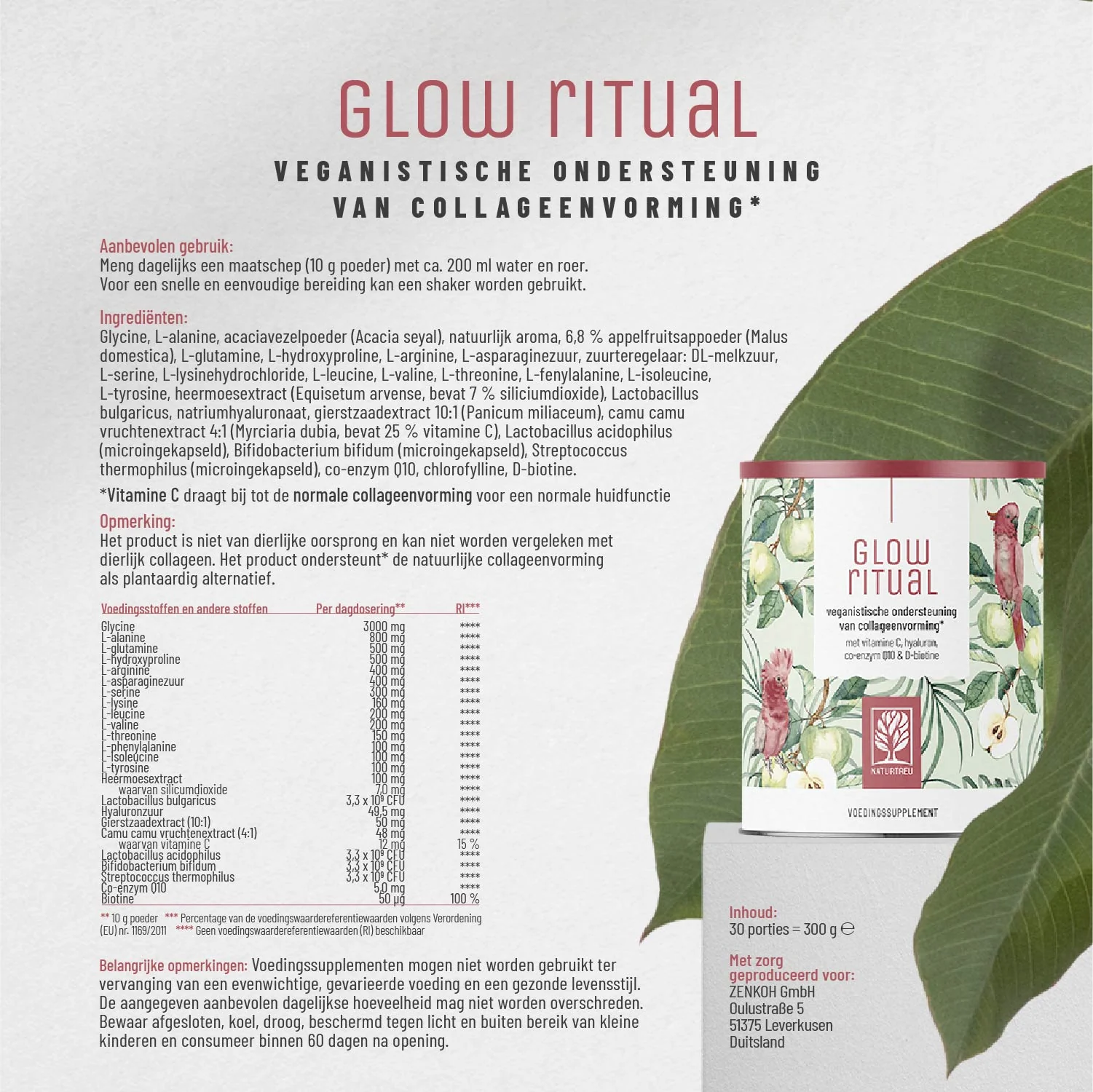 Glow Ritual: Veganistische ondersteuning van collageenvorming* met vitamine C, hyaluronzuur, Q10 en D-biotine - Image 9