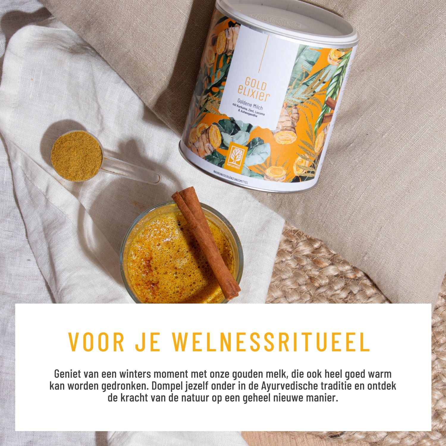 Golden Elixir: Gouden melk met kurkuma, kaneel, lucuma en ashwagandha - Image 3