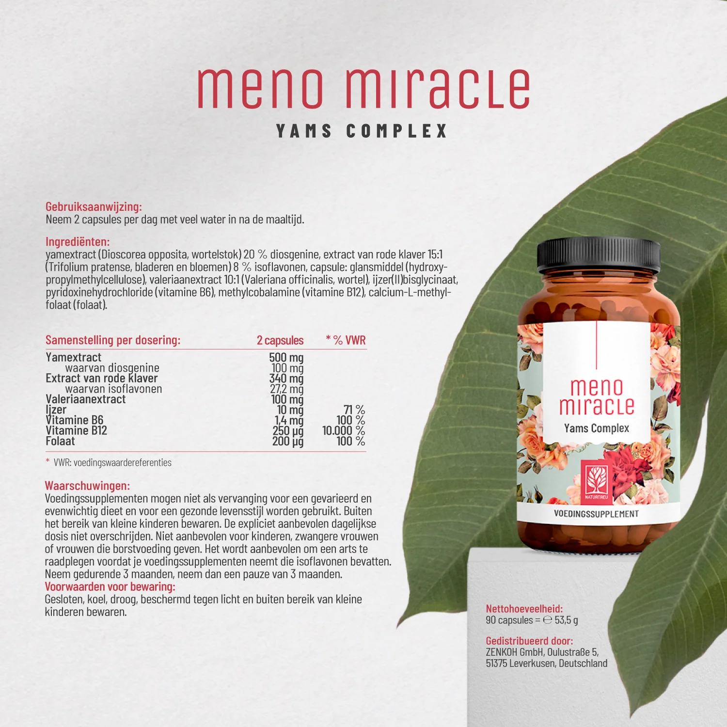 Meno Miracle: Menopauzecomplex met yam en rode klaver - Image 7