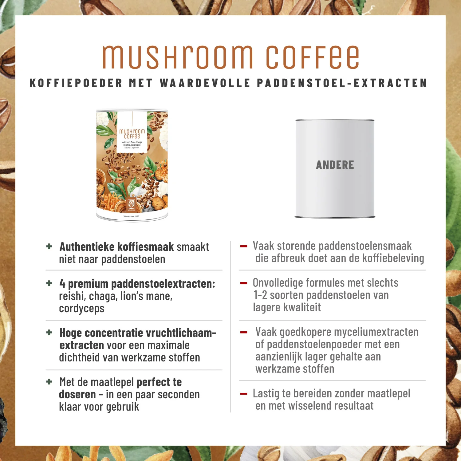 Mushroom Coffee met lion´s mane, chaga, reishi & cordyceps - Image 4