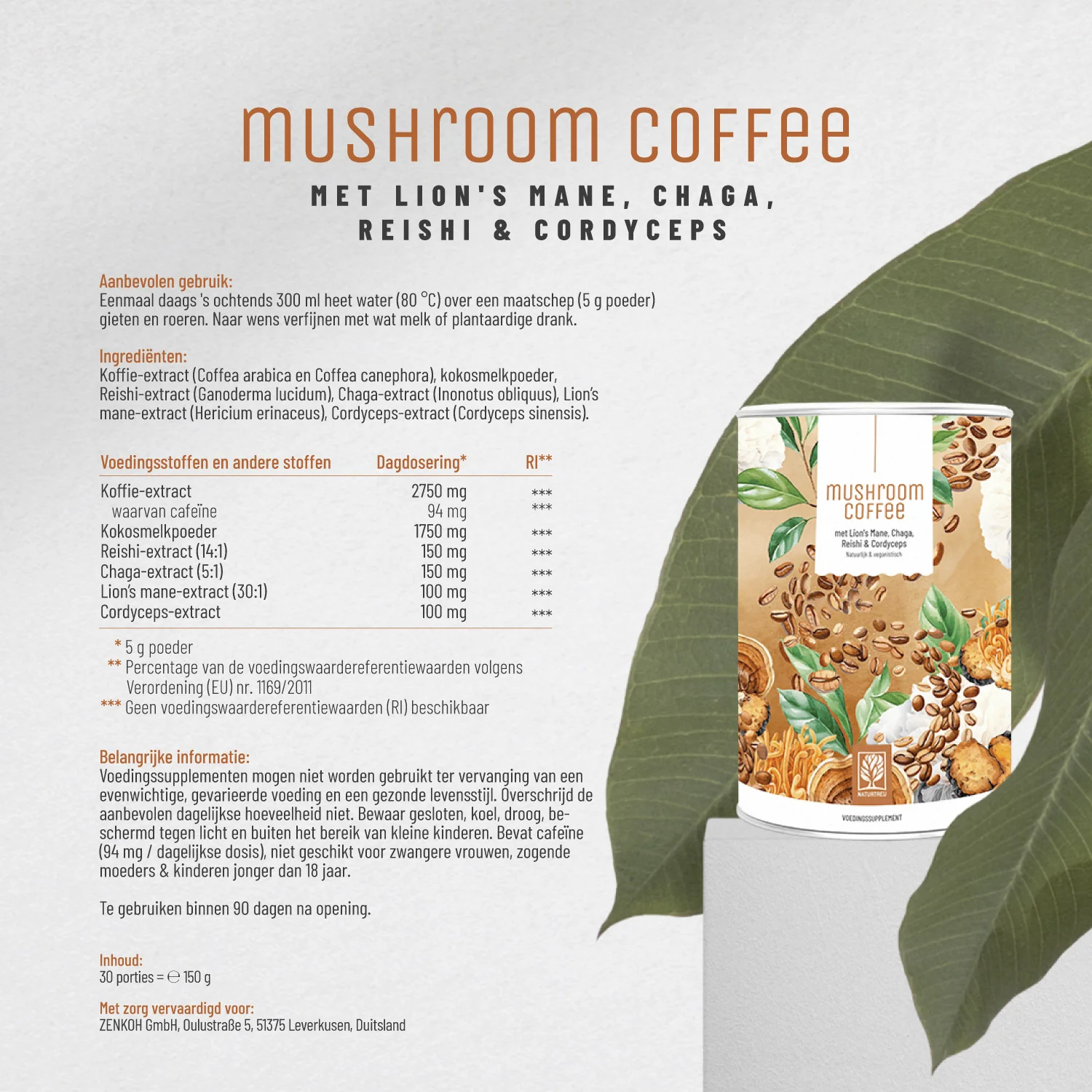 Mushroom Coffee met lion´s mane, chaga, reishi & cordyceps - Image 9