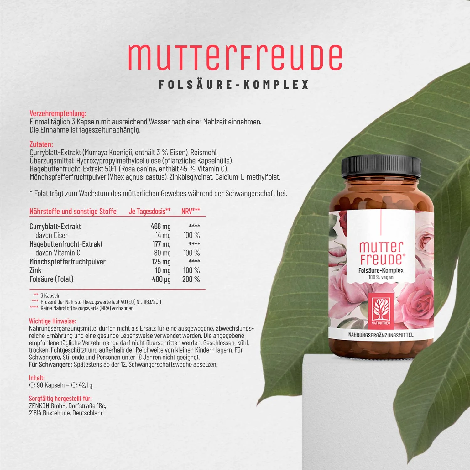 Mutterfreude: Mönchspfeffer Folsäure Komplex - Image 11