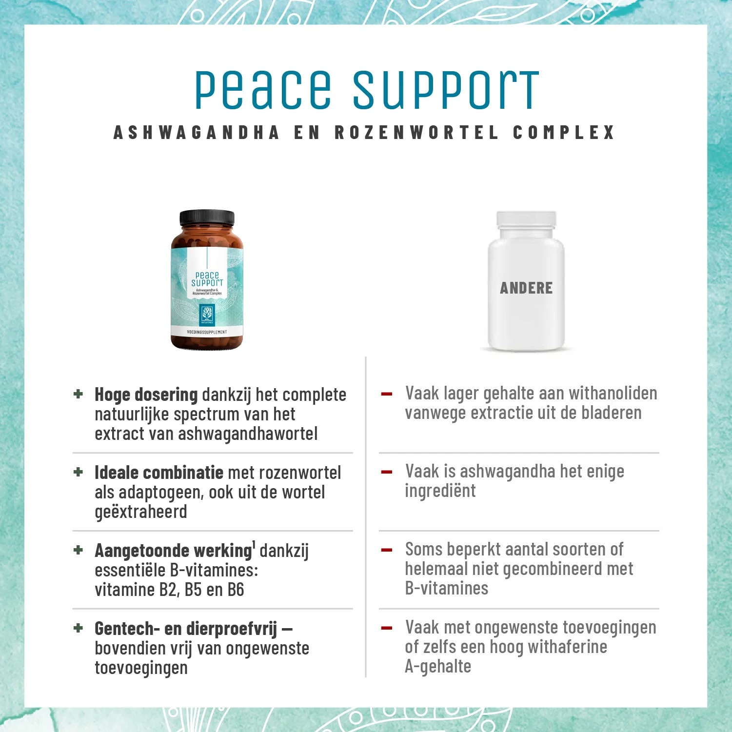 Peace Support: Antistresscomplex met ashwagandha en rozewortel - Image 4