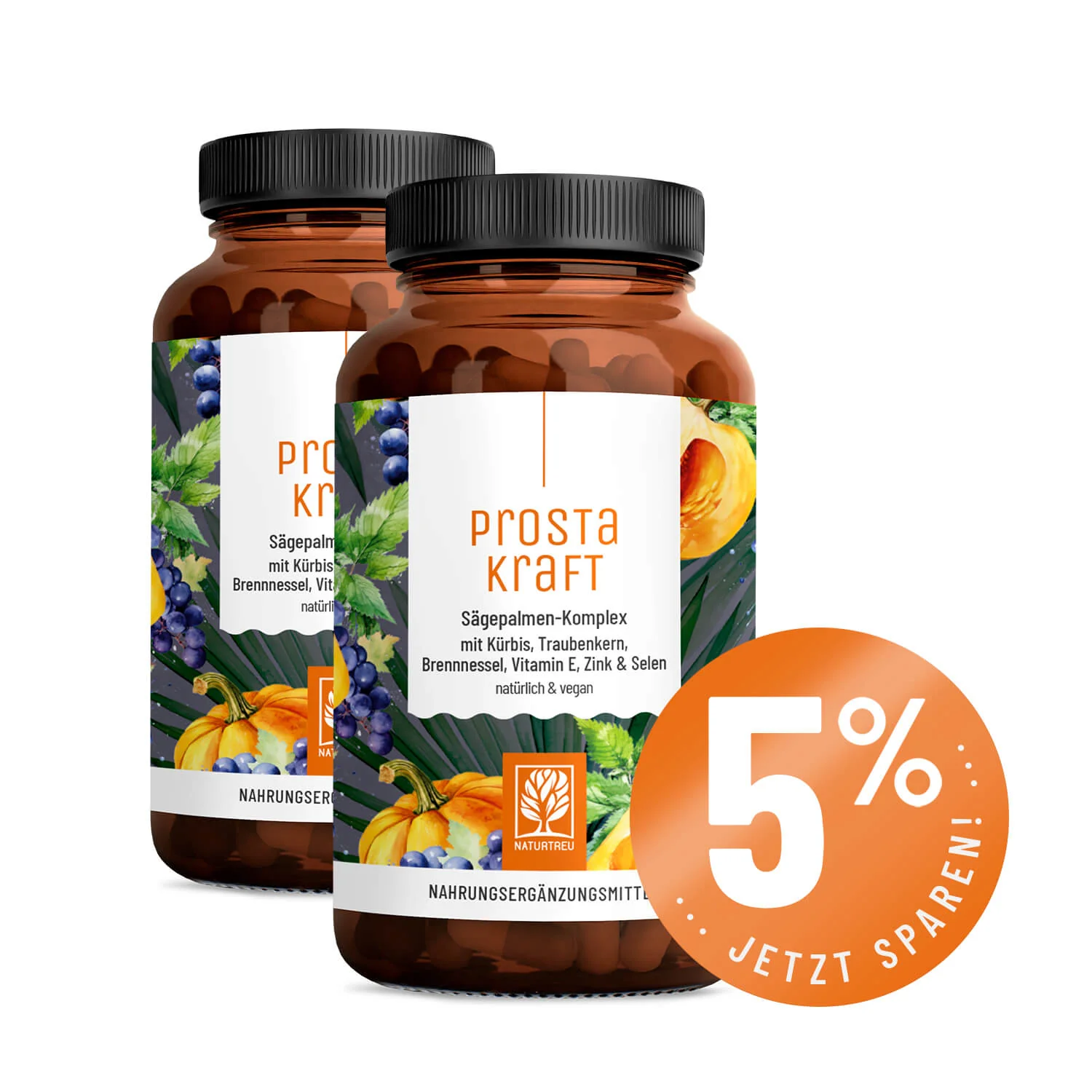 Prostakraft: Sägepalmen-Komplex mit Kürbis, Traubenkern, Brennnessel, Vitamin E, Zink & Selen - Image 11