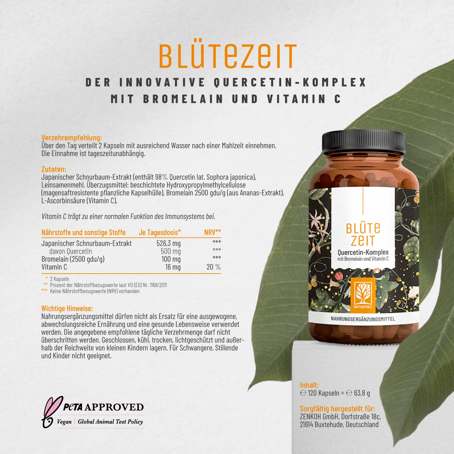 Blütezeit: Quercetin-Komplex mit Bromelain & Vitamin C - Image 10