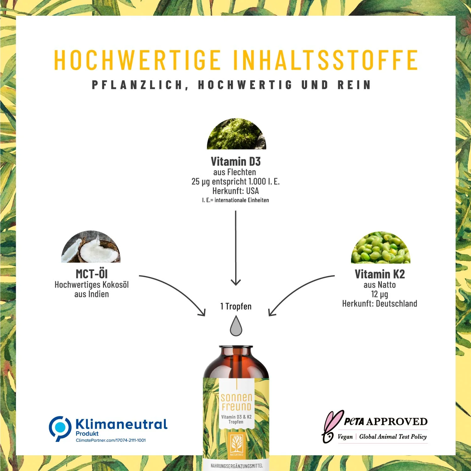 Sonnenfreund Small: Vitamin D3 & K2 Tropfen für Erwachsene (1.000 I.E.) - Image 2