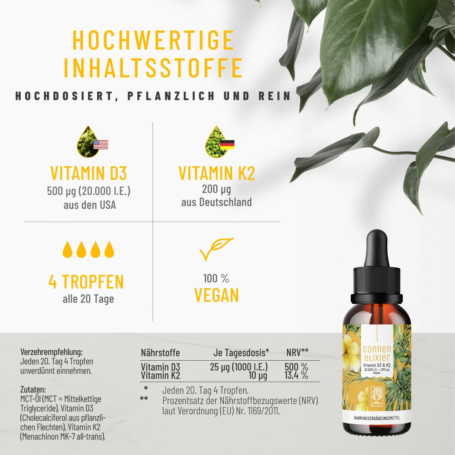 Starke Basis Paket: Vitamin D3 & K2, Calcium und Vitamin C - Image 3