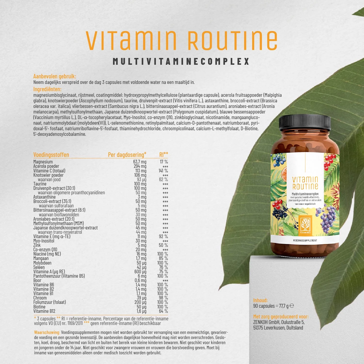 Vitamin Routine: Multivitaminecomplex met geselecteerde vitamines, plantaardige stoffen en mineralen - Image 10