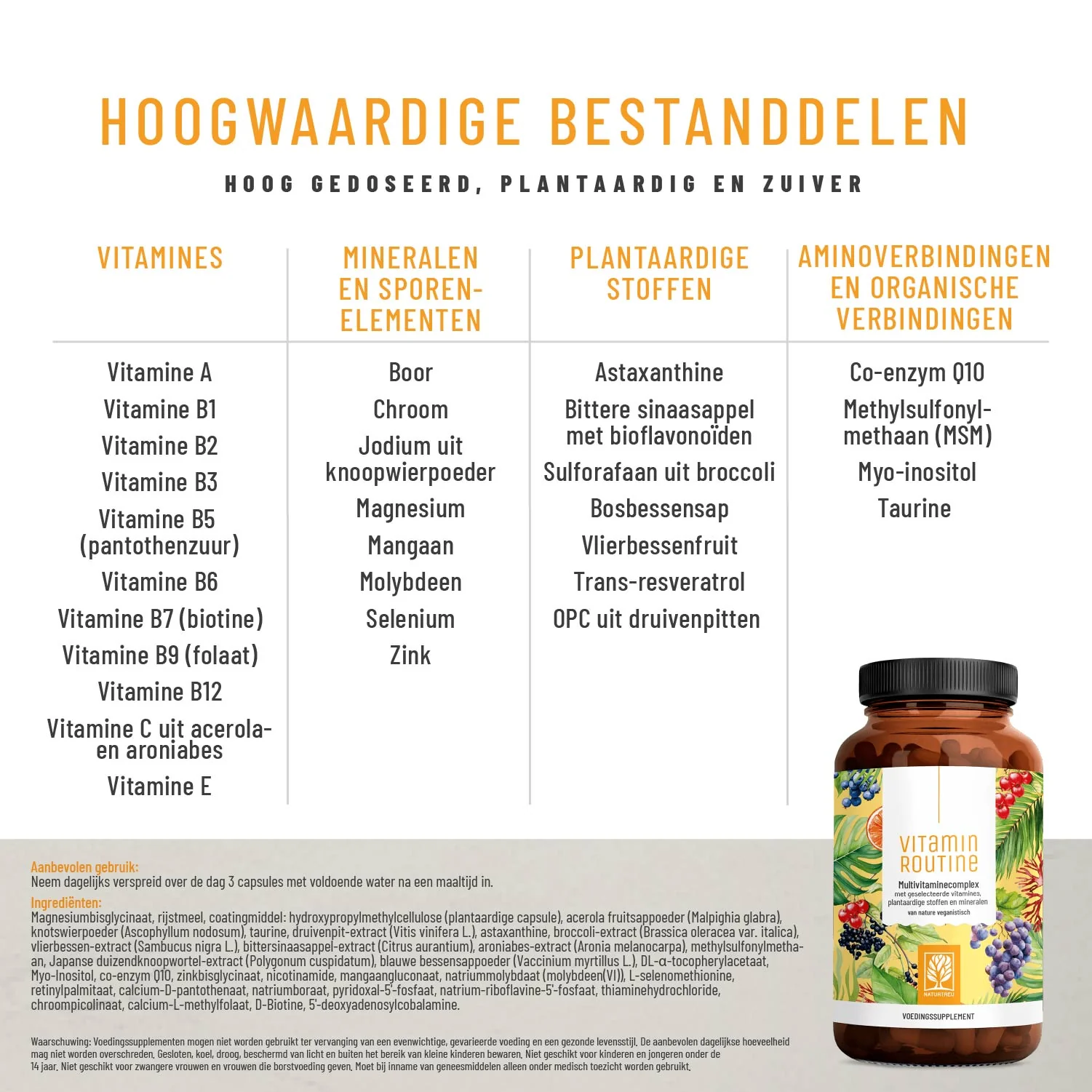 Vitamin Routine: Multivitaminecomplex met geselecteerde vitamines, plantaardige stoffen en mineralen - Image 2